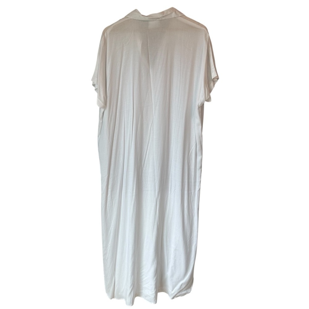 True Destinations White Button-Down Swim Cover-Up… - image 5